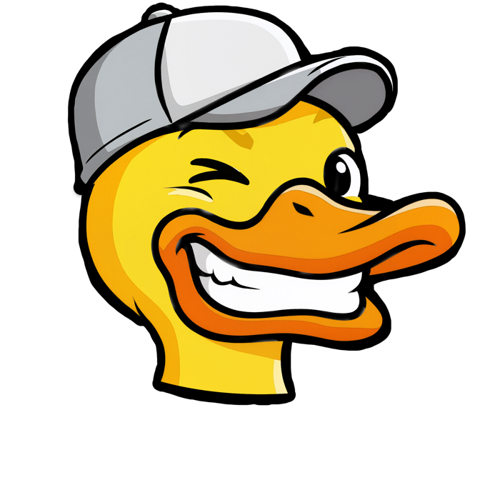 DuCSec Logo – Entenkopf mit Basecap